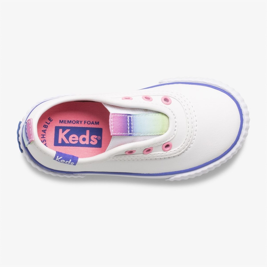 Jr Yıkanabilir Deri Beyaz Keds Büyük çocuk Topkick Slip