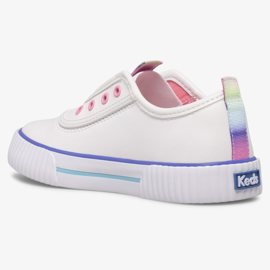 Keds Büyük çocuk Topkick Slip, Yıkanabilir Deri Beyaz