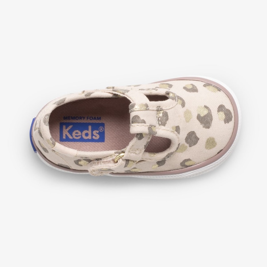 Keds Küçük çocuk şampiyonu Dantel Burunlu Tstrap Leopar