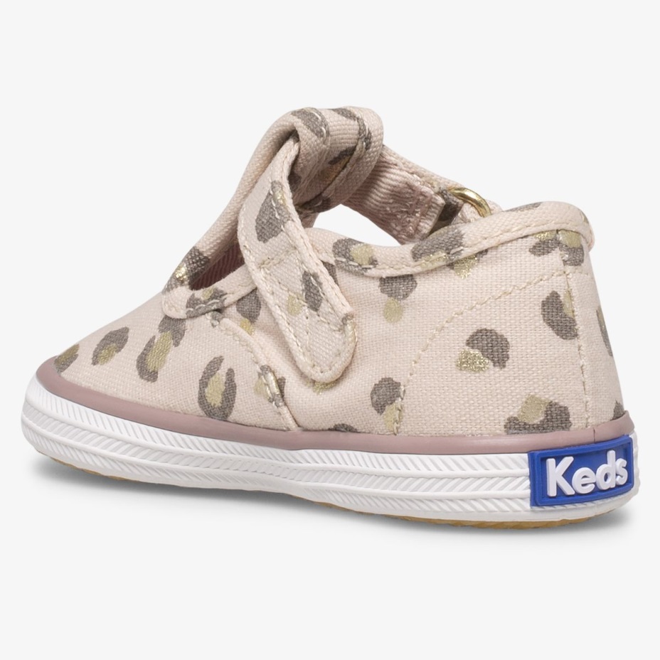 Keds Küçük çocuk şampiyonu Dantel Burunlu Tstrap Leopar