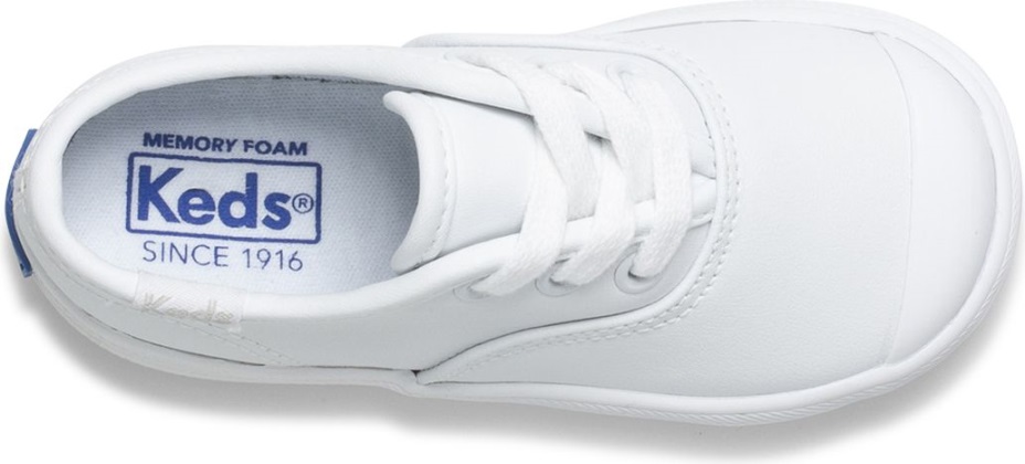 Keds Küçük çocuğun şampiyonu Burunlu Spor Ayakkabı Beyaz Deri