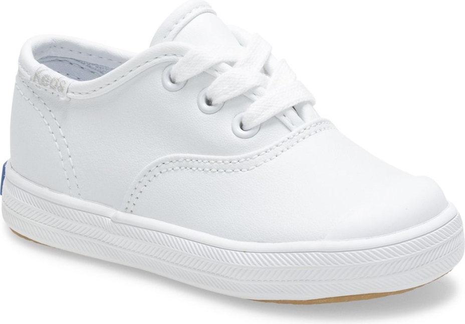 Keds Küçük çocuğun şampiyonu Burunlu Spor Ayakkabı Beyaz Deri