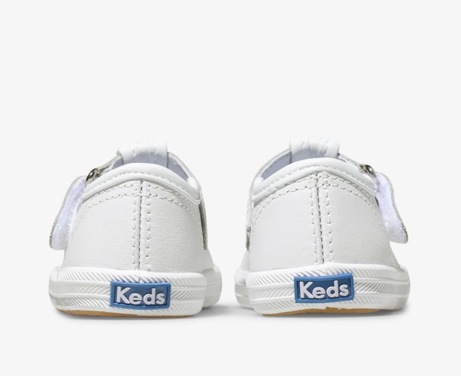 Keds Küçük çocuk şampiyonu Burun T-kayışı Beyaz Deri