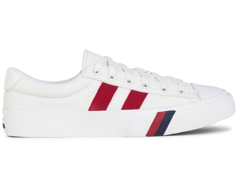 Keds Unisex Kraliyet Artı Tuval Beyaz Kırmızı