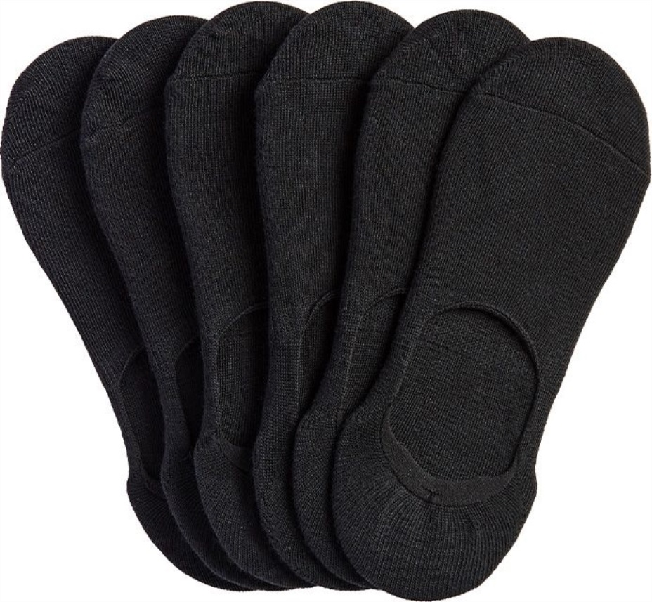 Keds Kadın 6'lı Klasik Spor Ayakkabı Astarlı çorap Siyah