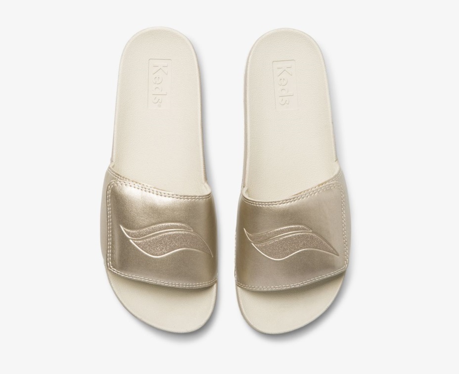 Keds Kadın Mutluluğu V Sandal şampanya Metalik