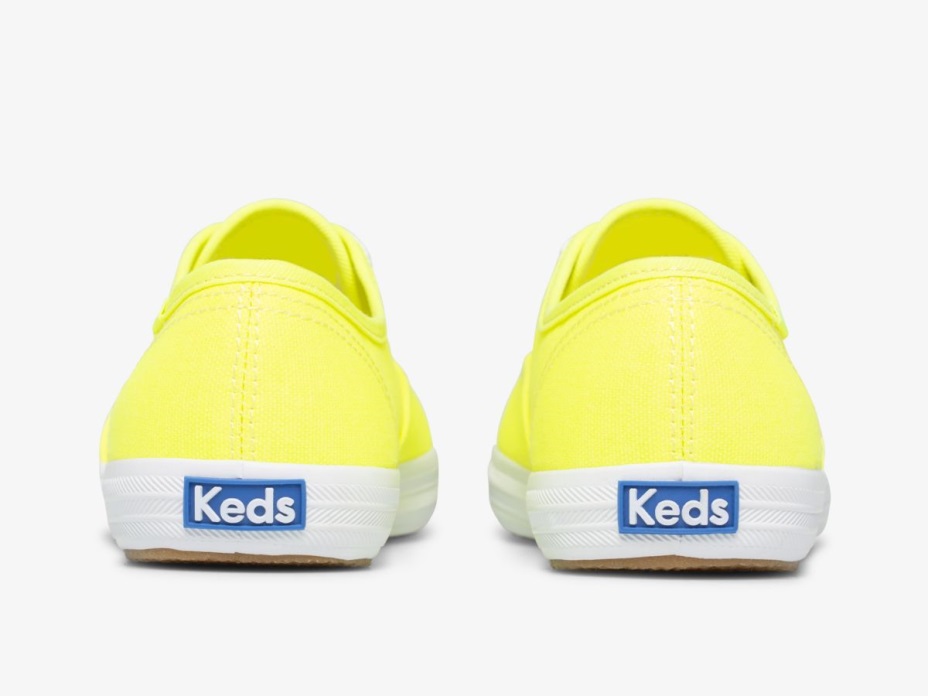 Keds Kadın şampiyonu Tuval Neon Yıkanabilir Neon Sarı