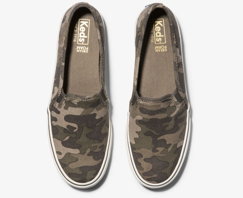 Keds Kadın çift Katlı Camo Zeytin çoklu