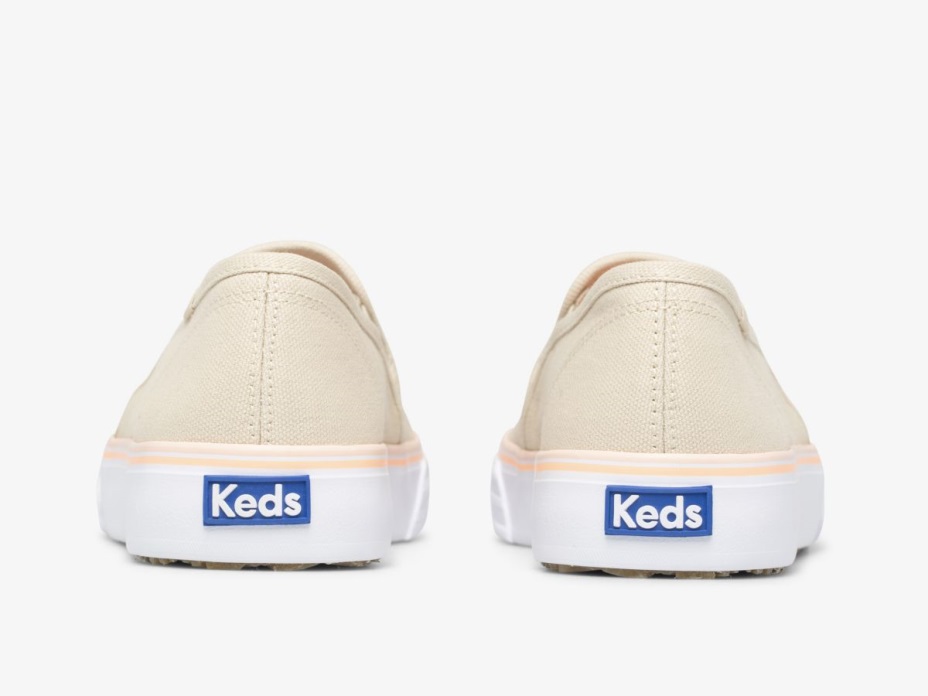 Keds Kadın çift Katlı Tuval Yıkanabilir Bej