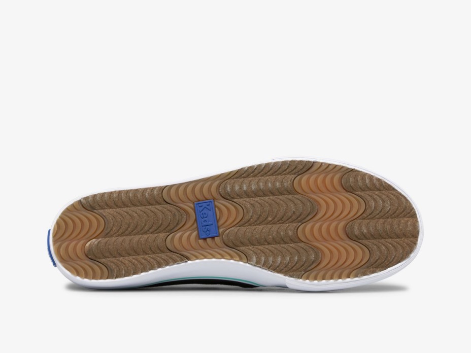 Keds Kadın çift Katlı Tuval Yıkanabilir Siyah Turkuaz