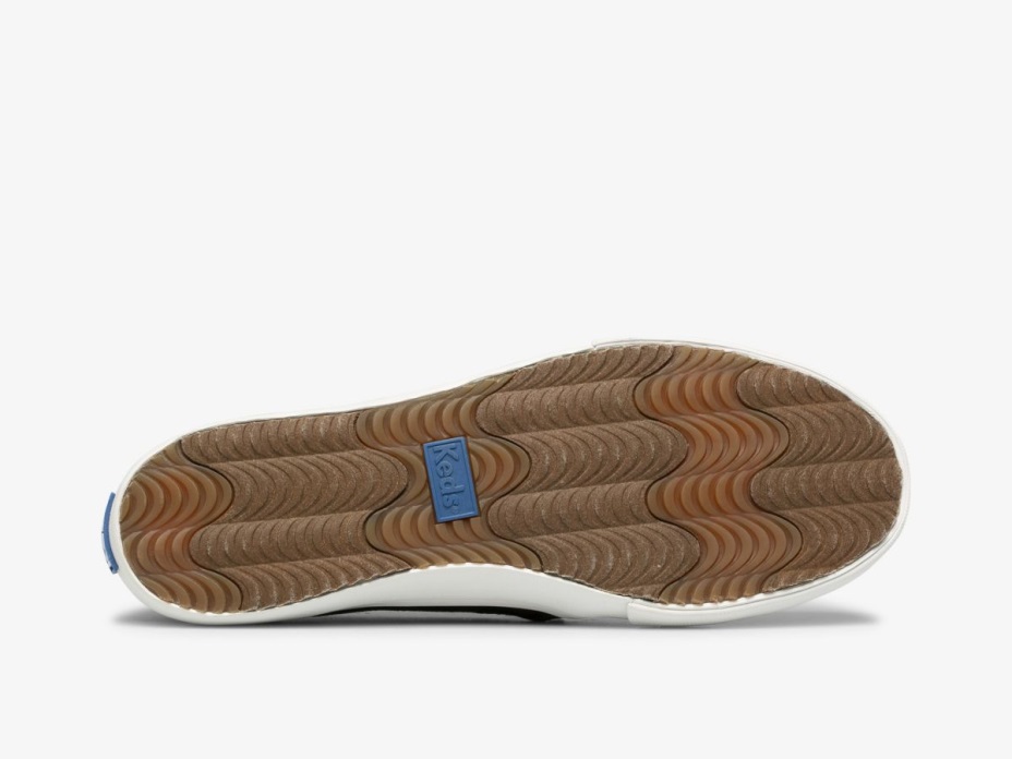 Keds Kadın çift Katlı Leopar Tuval Siyah