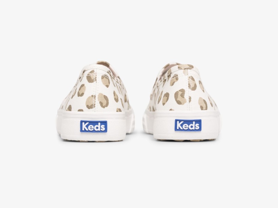 Keds Kadın çift Katlı Leopar Fildişi