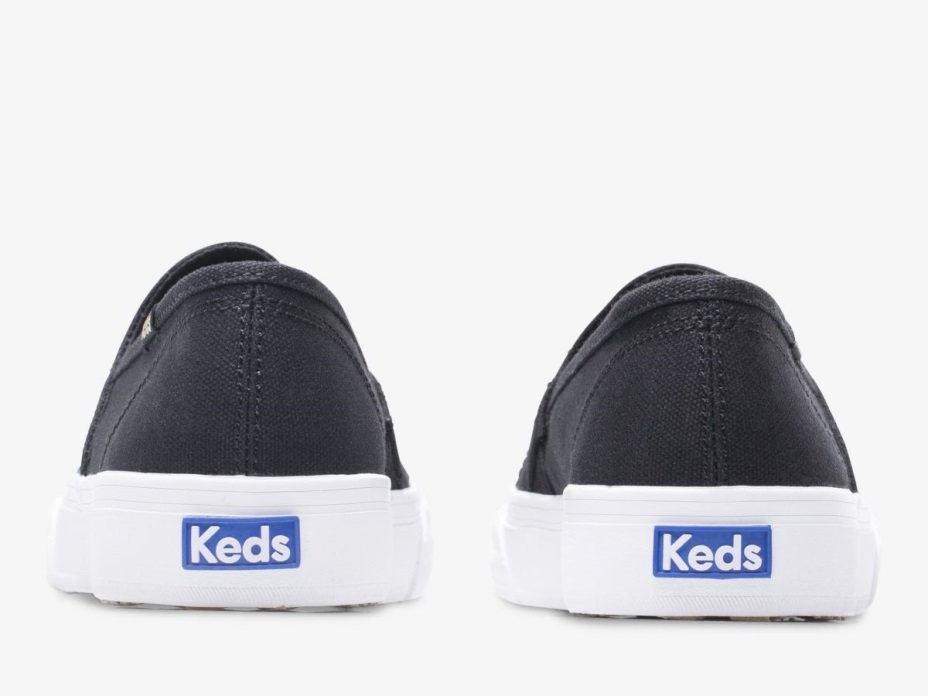 Keds Kadın çift Katlı Dalga Tuval Siyah