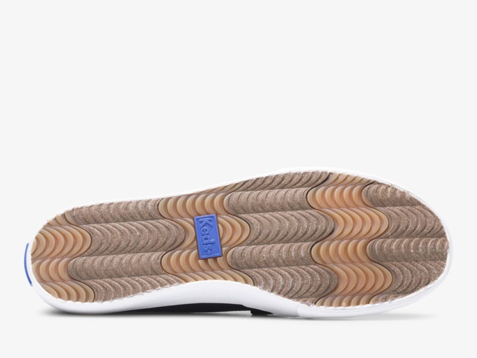 Keds Kadın çift Katlı Dalga Tuval Siyah