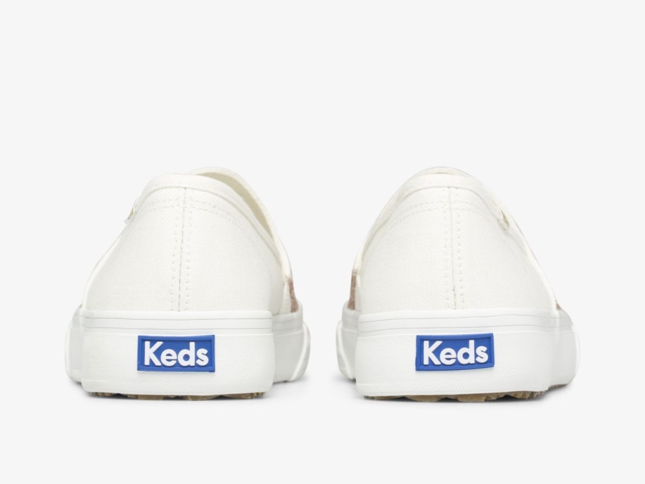 Keds Kadın çift Katlı Dalga Parıltı Parıltılı Beyaz çoklu