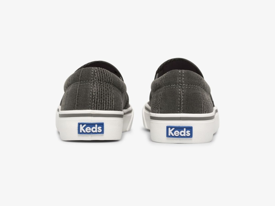 Keds Kadın Atlama Tekme Kayma şerit Chambray Kömür