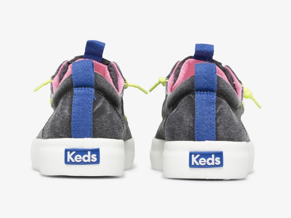 Keds Kadın Geri Tepme Tuval Pop Yıkanabilir Siyah