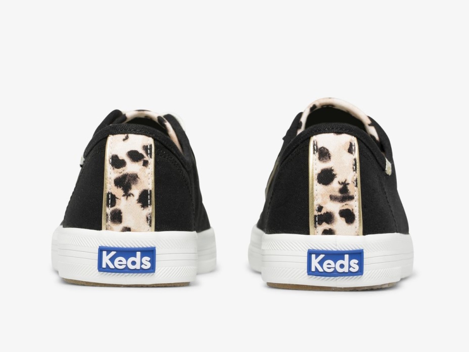 Keds Kadın Kickstart Leopar Pop Tuval Siyah