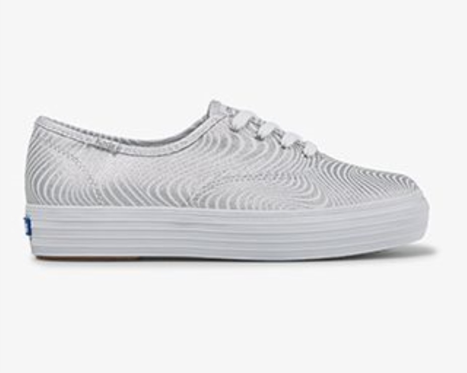 Keds Kadın üçlü Cvo Metalik Beyaz Gümüş