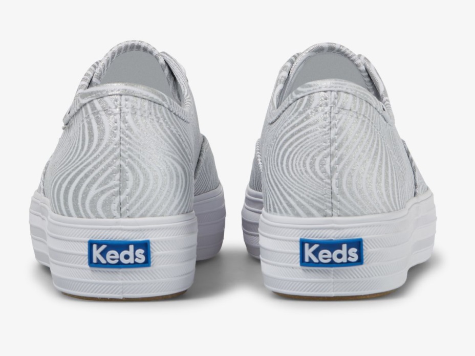 Keds Kadın üçlü Cvo Metalik Beyaz Gümüş