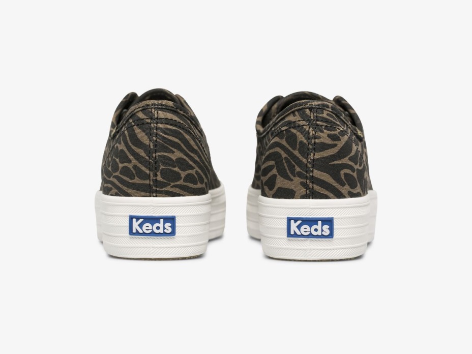 Keds Kadınların üçlü Tekme Başarısı. Organik Pamuk Baskı Orman