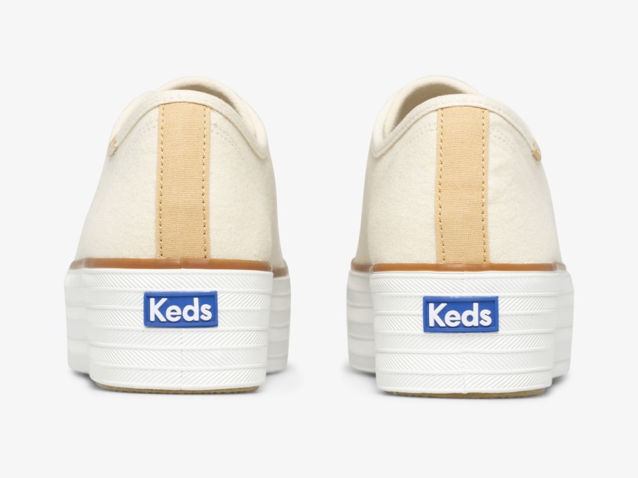Keds Kadın üçlü Kanvas Krem