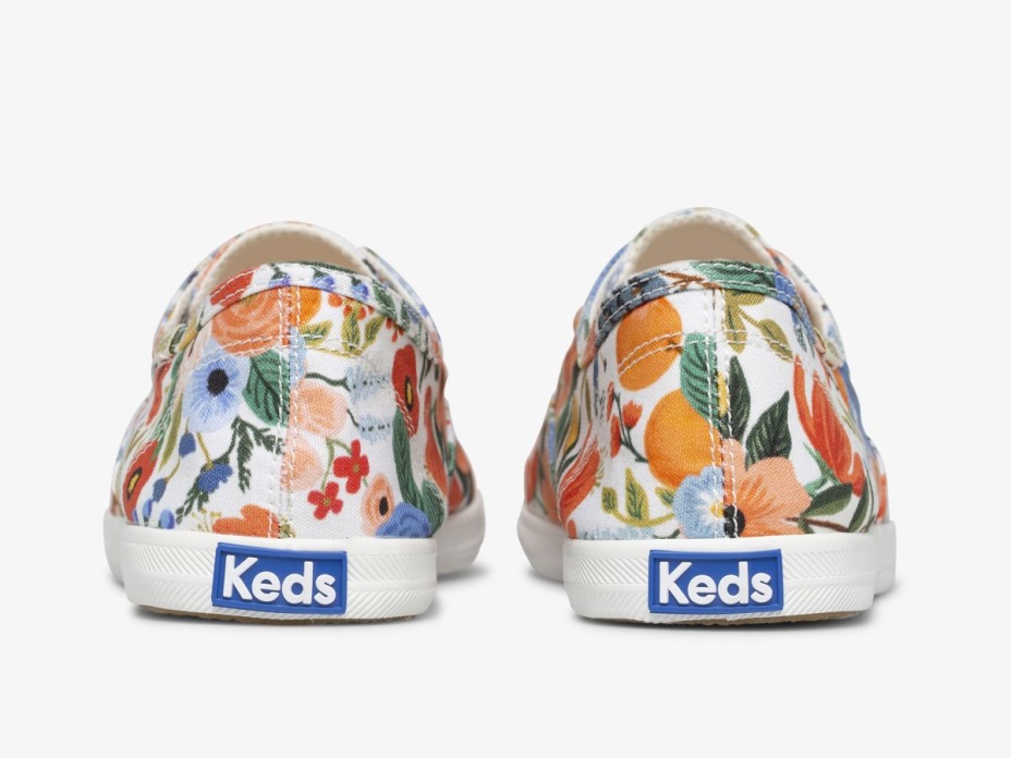 Keds Kadın X Tüfek Kağıdı Co. Chillax Narenciye Bahçesi Partisi Beyaz çoklu