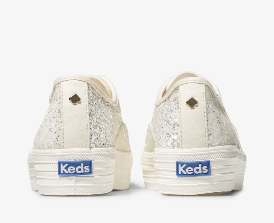 Keds Kadın X Kate Spade New York üçlü Parıltılı Krem
