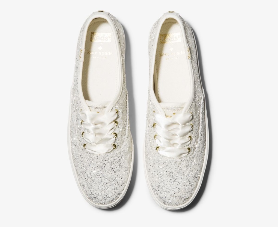 Keds Kadın X Kate Spade New York üçlü Parıltılı Krem