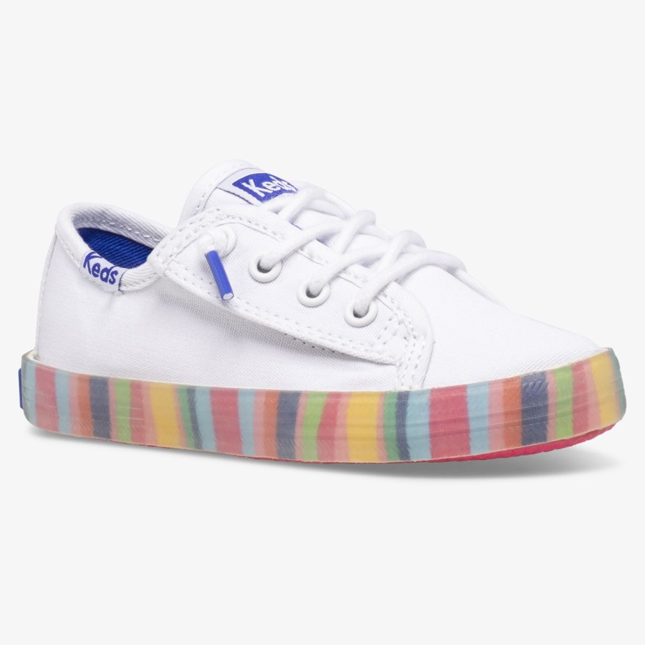 Küçük çocuğun Kickstart Mevsimlik Jr Keds Beyaz/çoklu