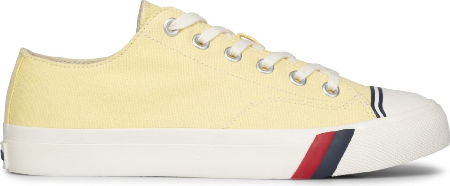 Unisex Kraliyet Düşük Tuval Soluk Sarı Keds