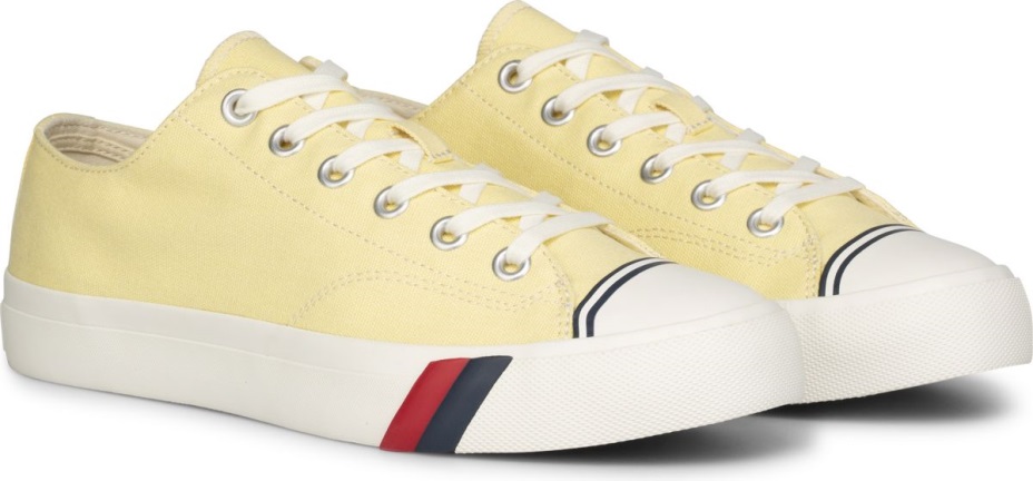 Unisex Kraliyet Düşük Tuval Soluk Sarı Keds