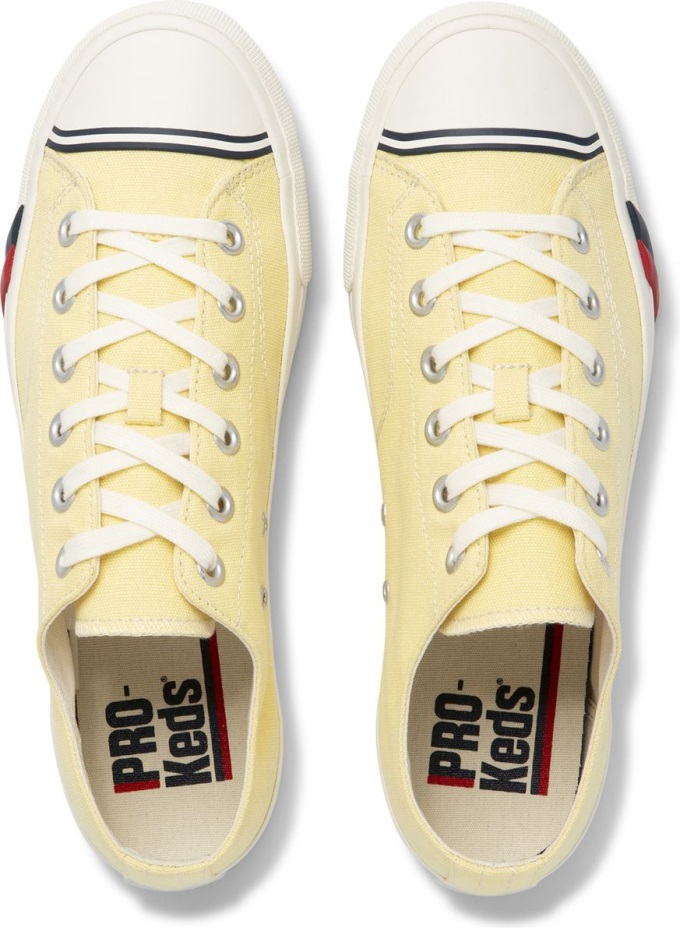 Unisex Kraliyet Düşük Tuval Soluk Sarı Keds