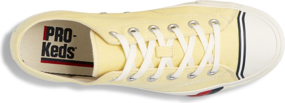 Unisex Kraliyet Düşük Tuval Soluk Sarı Keds