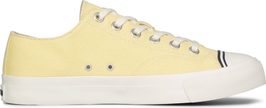 Unisex Kraliyet Düşük Tuval Soluk Sarı Keds