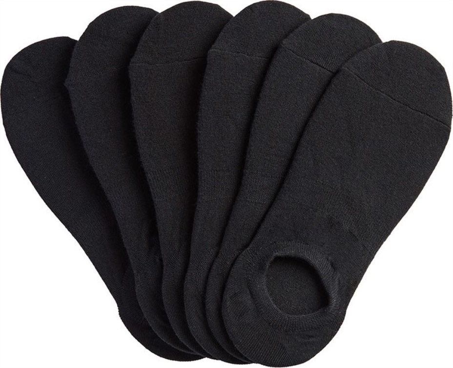 6'lı Kadın Yüksek Kesim Astarlı çorap Keds Siyah