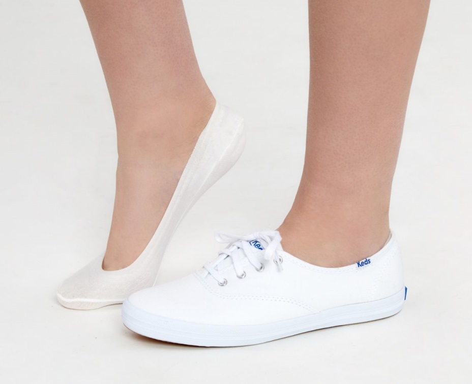 Kadın 6pk Ekstra Dekolte Astar Keds Beyaz