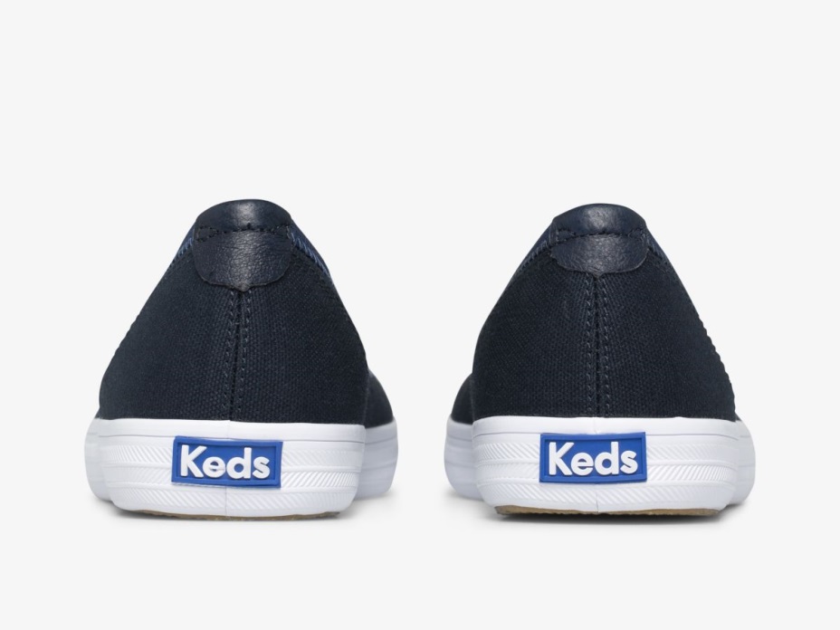 Kadın Bryn Kanvas Donanma Keds