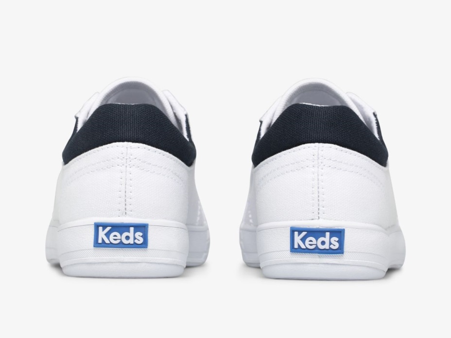 Kadın Merkezi Ii Tuval Beyaz Lacivert Keds