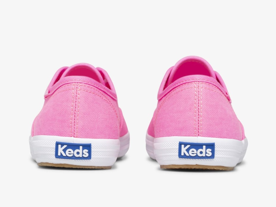 Kadın şampiyonu Tuval Neon Yıkanabilir Keds Neon Pembe