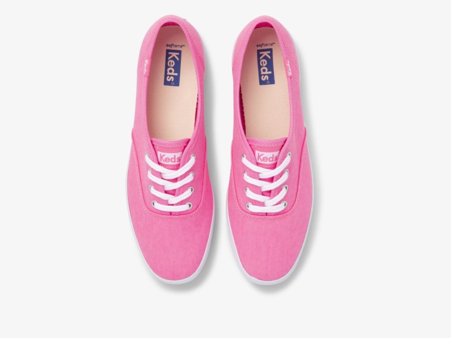 Kadın şampiyonu Tuval Neon Yıkanabilir Keds Neon Pembe