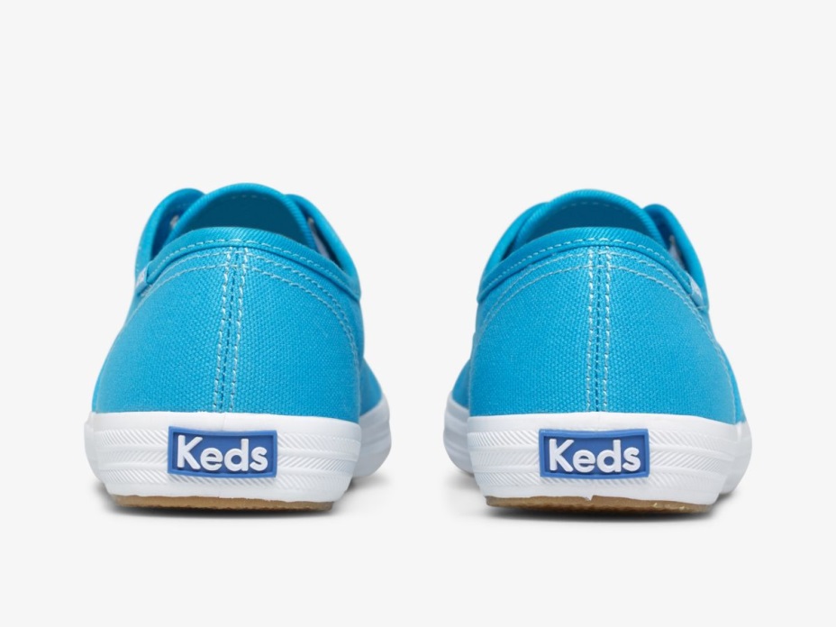 Kadın şampiyonu Tuval Neon Yıkanabilir Neon Mavi Keds
