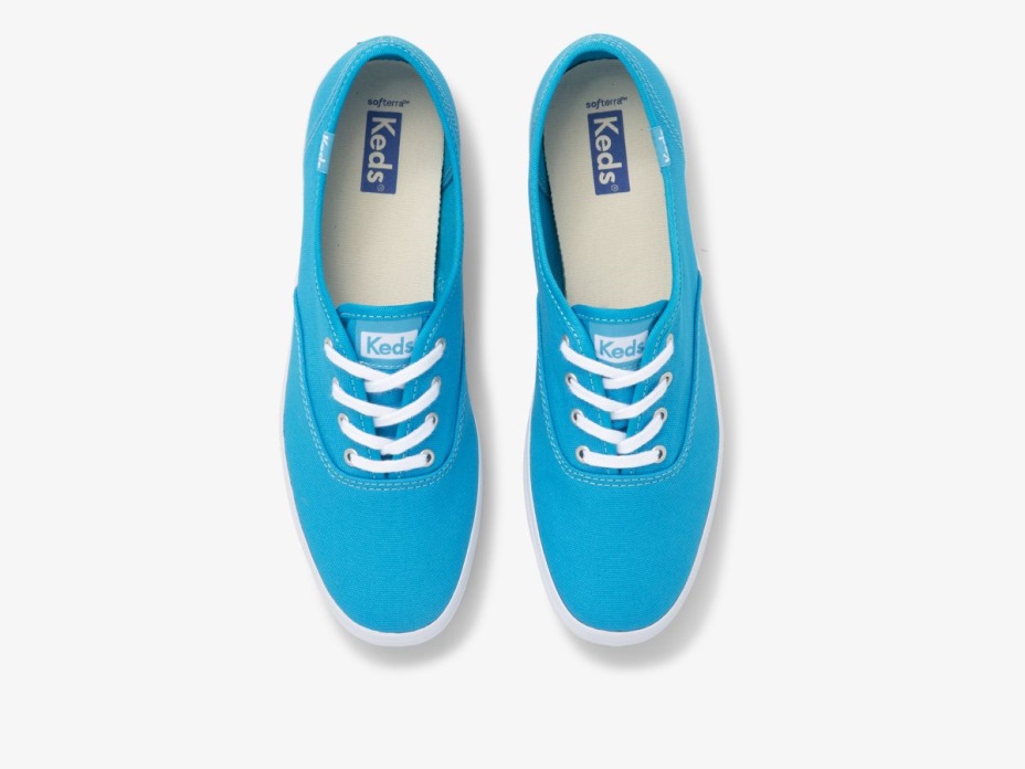 Kadın şampiyonu Tuval Neon Yıkanabilir Neon Mavi Keds