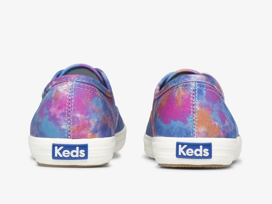 Kadın şampiyonu Tuval Kravat Boyası Keds Mavi Pembe