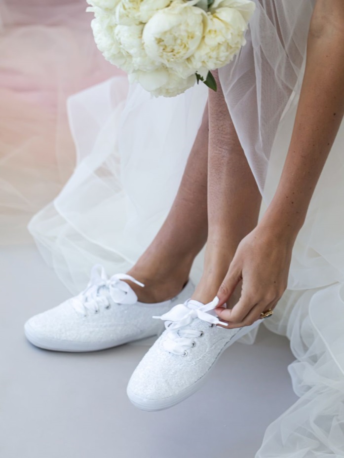 Kadınlar şampiyonu Payetler Keds Beyaz