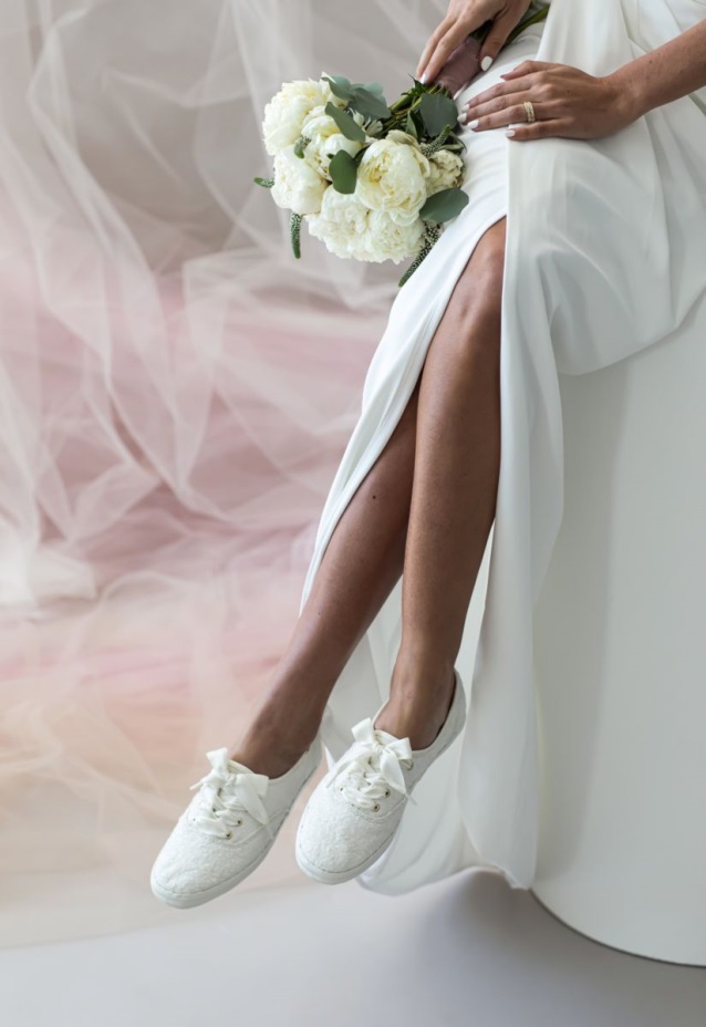 Beyaz Keds Kapalı Kadın şampiyonu Payetler