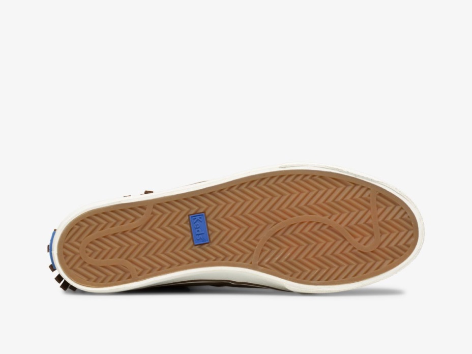 Kadın Bakır Zip Saçak Süet Kahverengi Keds