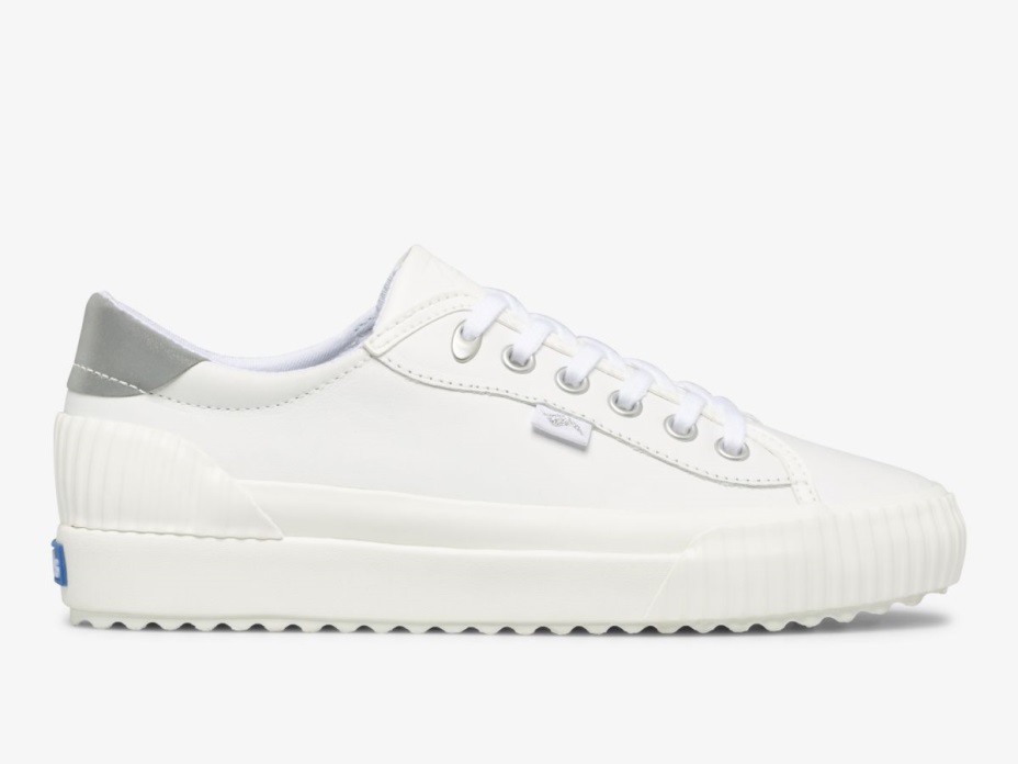 Kadın Demi Trx Deri Keds Beyaz Gümüş