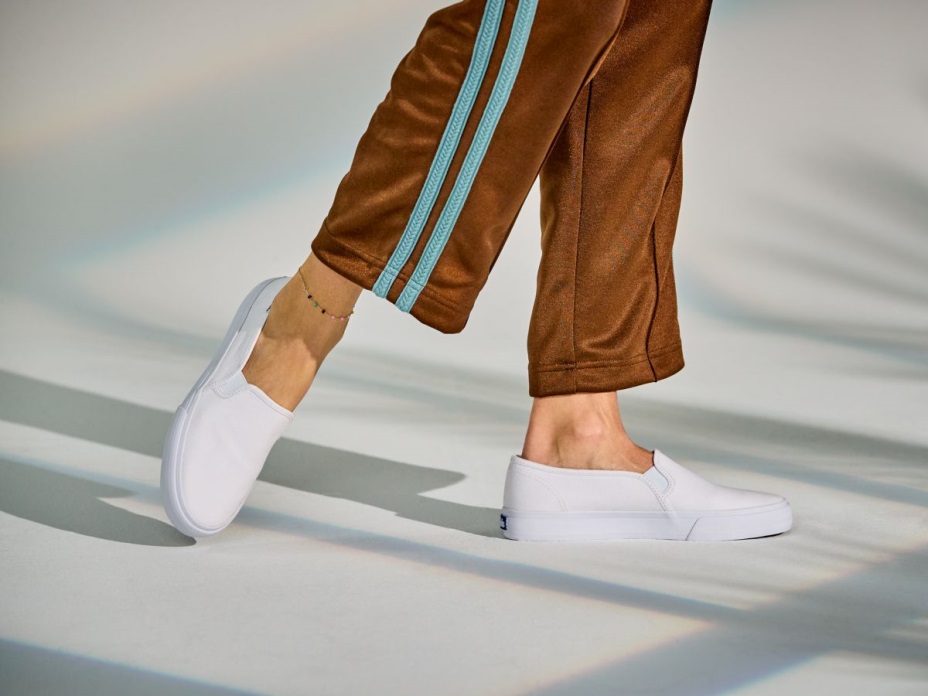 Kadın çift Katlı Tuval Keds Beyaz