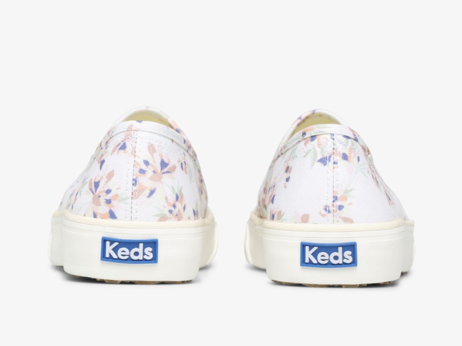 Kadın çift Katlı Bahar çiçekli Krem ​​keds